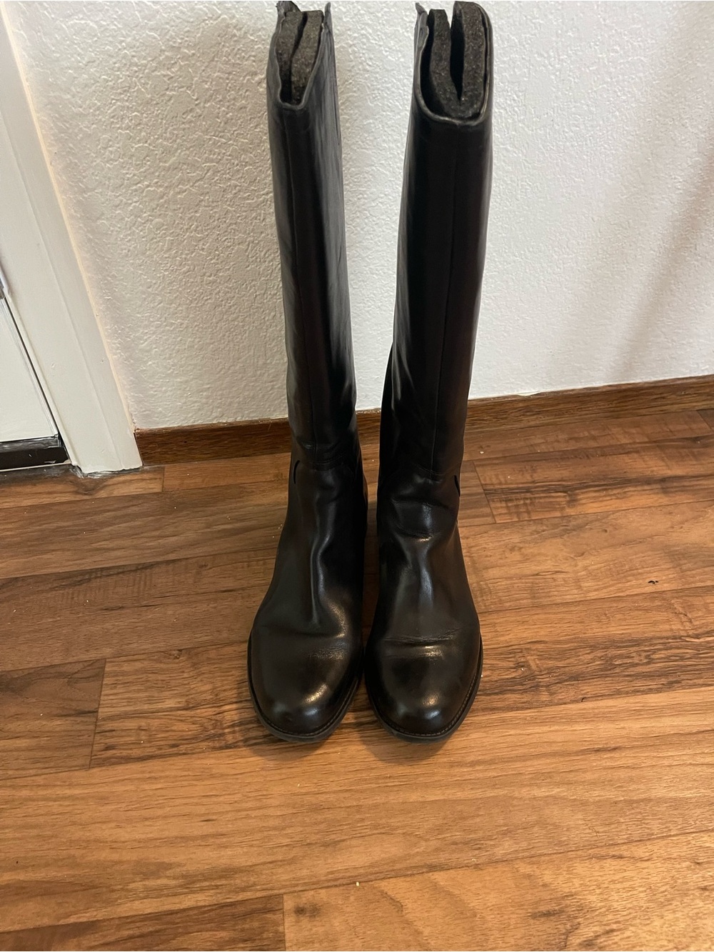 Vintage Nine West Black Knee-High Leather Riding Boots